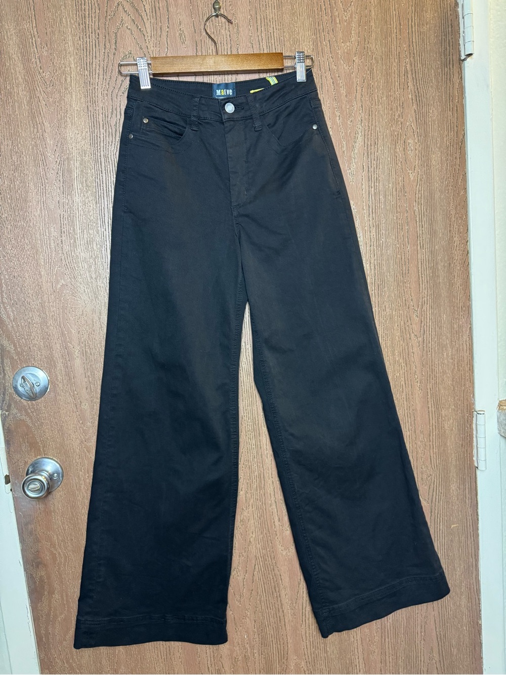 Anthropologie Black Wide-Leg High-Rise Jeans